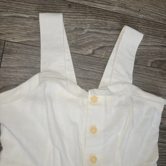 ANTHROPOLOGIE SIZE 14 Elegant White Jumpsuit. USED GOOD CONDITION. - Picture 4 of 15